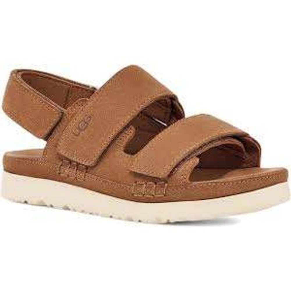 UGG Goldenstar Heritage Sandal Kids Size‎ 5 Brown Chestnut Suede Good 1136541K